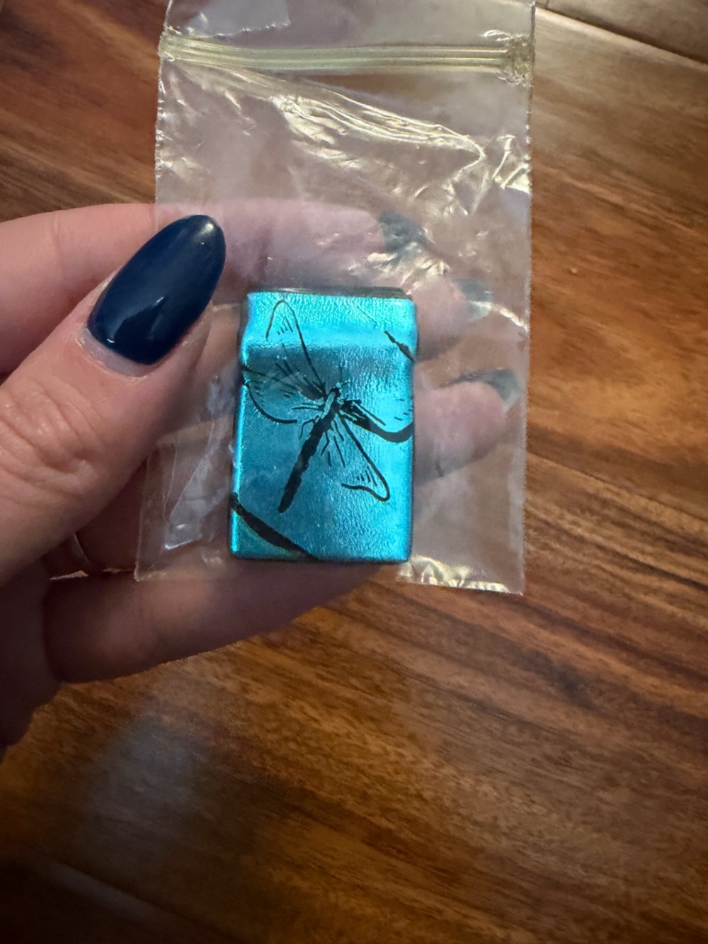 Blue Metallic Butterfly Pendent